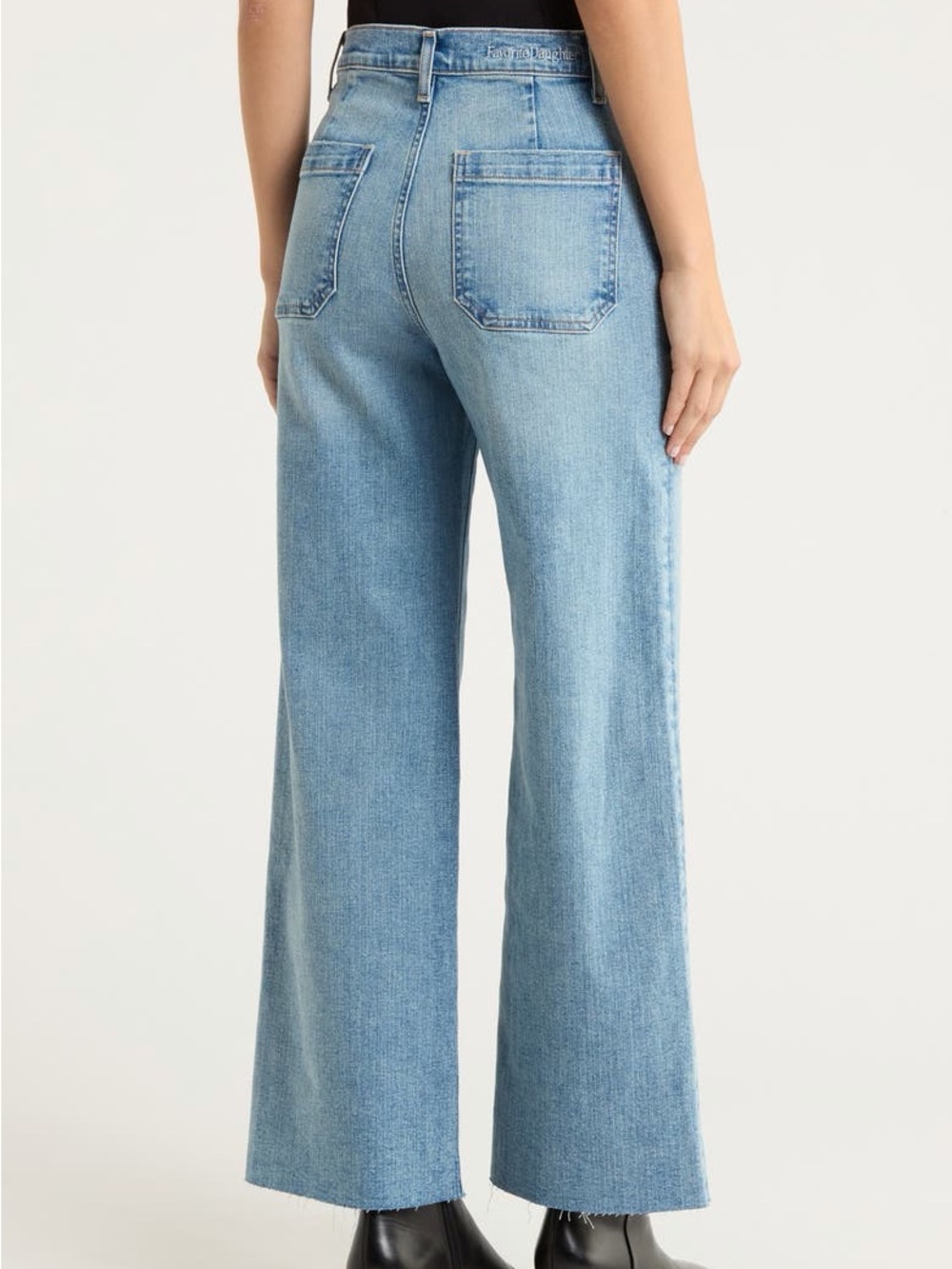 FAVORITE DAUGHTER sz 26 mischa super high rise wide leg jeans in mounterey - Picture 6 of 14
